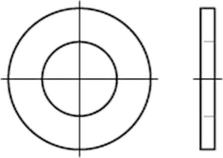 Sluitring Din126 Vlak M12 Thermisch Verzinkt - 200 stuks