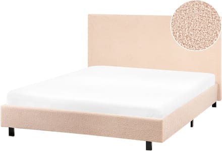 ALBI - Tweepersoonsbed - Beige - 120 x 200 cm - Bouclé