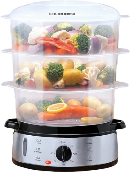 Core® Stoomkoker - Stoomkokers - Stoompan - Grijs - ‎24cm x 31cm x 43cm