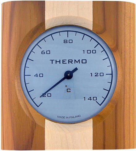 Saunia - sauna thermometer - 2 kleuren hout