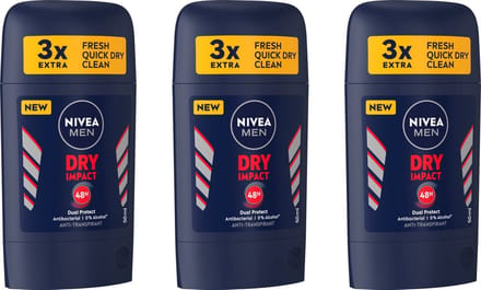 Nivea Deo Stick - Dry Impact - 3 x 50 ml