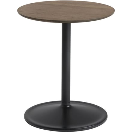 Muuto Soft Side Tafel hoog - massief eiken gerookt/zwart - Ø41