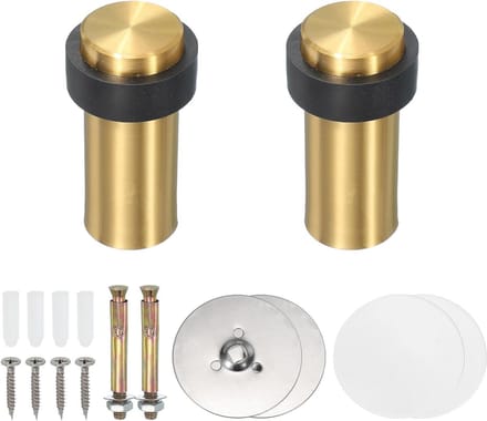 Deurstoppers RVS - Deurwig Deurvastzetter - Deur Open Houden - Zelfklevend Schroefbaar - 80 mm Hoog - Grijs