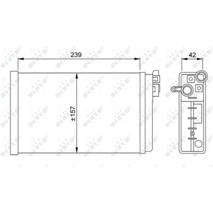Warmtewisselaar, interieur verwarming NRF 58640