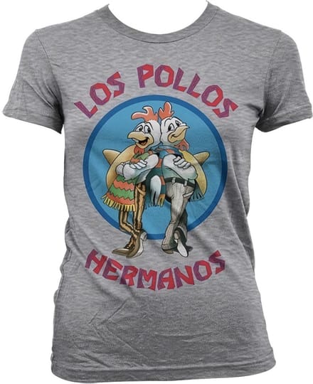 Breaking Bad Los Pollos Hermanos Girly T-shirt voor dames, heather-grijs