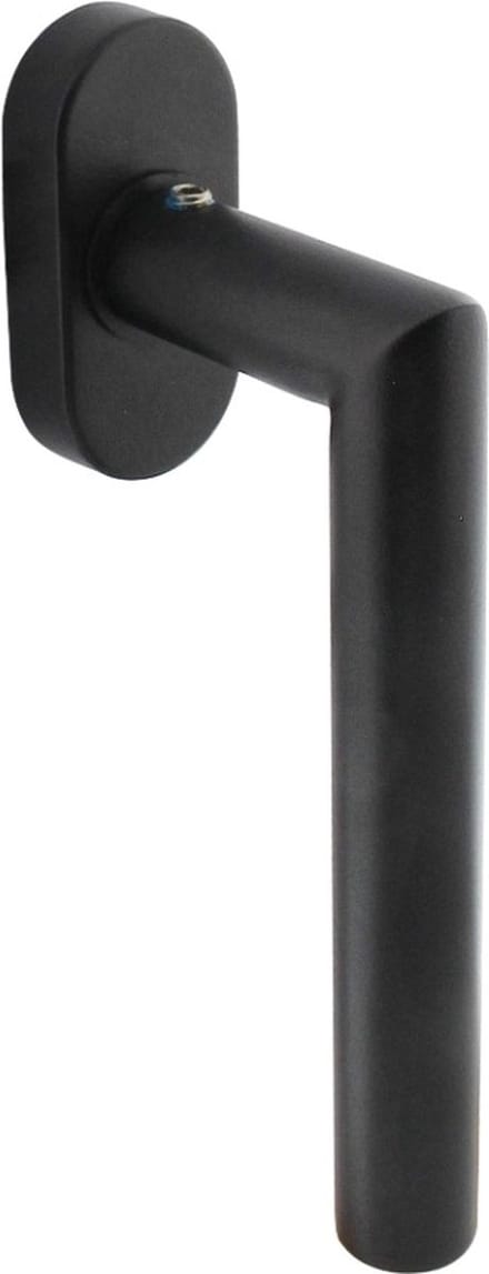 Intersteel Raamkruk Jura op ovale rozet zwart