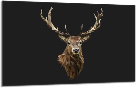 TMK ArtDeko - Snijplank - Glas - Jeleń - 80x52cm