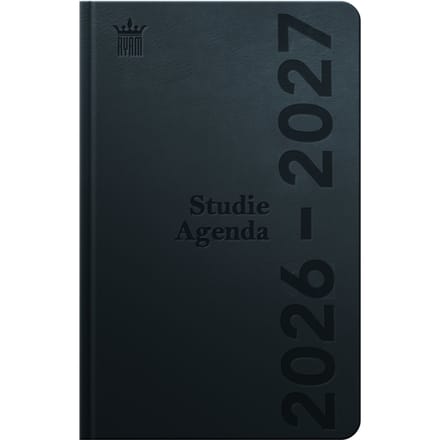 Schoolagenda 2026-2027 Ryam Studie DeLuxe 7dagen/2pagina's zwart