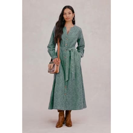 White Stuff Florence Cord Dress Dusty Green Größe: 16 | Maxikleider Outlet | Damen | Grün