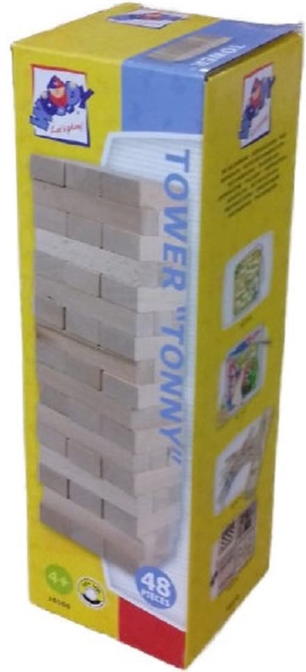 Spel - Balansspel - Toren - Naturel - 7,5x7,5x24cm