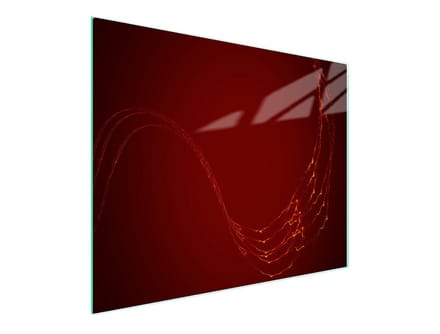 TMK ArtDeko - Snijplank - Glas - 52x30 cm - Rood