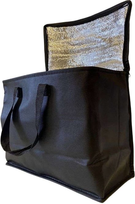 Koeltas met rits - Zwart - 35x18x30 cm