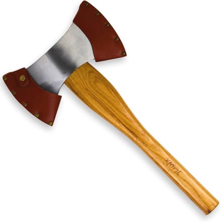 Dubbele Kop Bijl van Gesmeed Koolstofstaal met Hickory Handvat - 42 cm