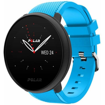 Polar Ignite 2 twill siliconen band (lichtblauw)