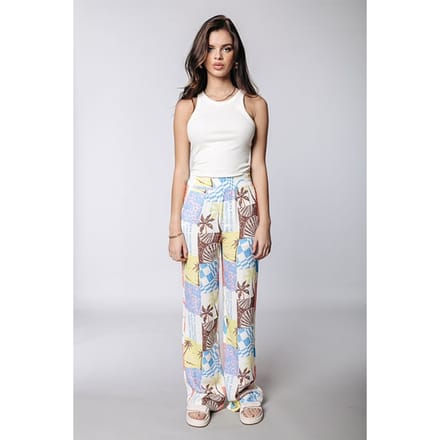 Colourful Rebel Melody Patchwork Straight Pants Multicolor Größe: M | Straight Jeans Outlet | Damen