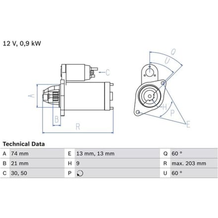 Starter BOSCH 0 986 018 840