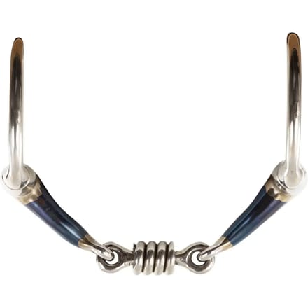 Dubbel snaffle bit voor paarden in rollen BR Equitation