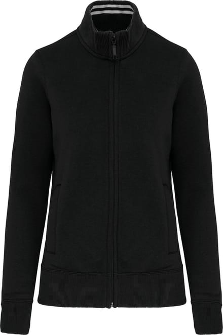 Kariban Damessweater met rits K457 - Black - S