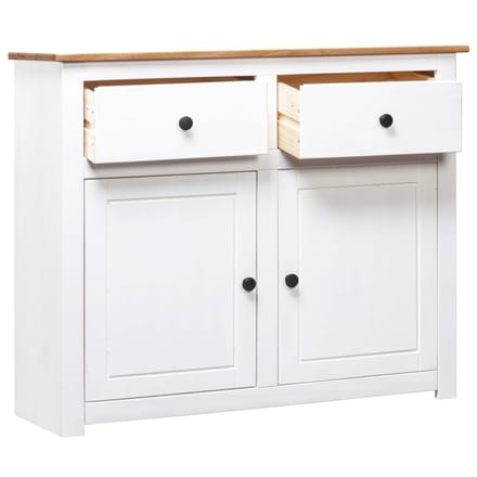 vidaXL - Dressoir - Panama - Range - 93x40x80 - cm - massief - grenenhout - wit