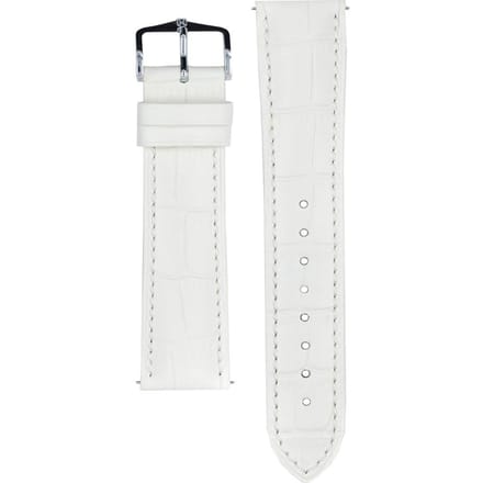 Hirsh Horlogeband Duke Wit - Leer - 22mm