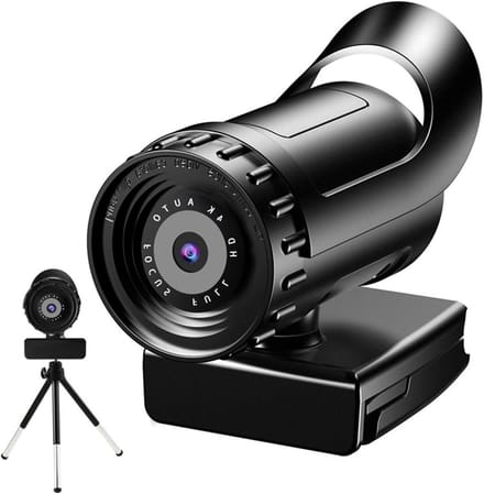 Webcam Full HD - Webcam met microfoon - Videobellen - Automatische scherpstelling - 1080P - Zwart
