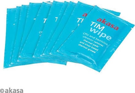 Akasa TIM Wipes, 10 wipes, thermal paste cleaning wipes - citrus based cleaning fluid