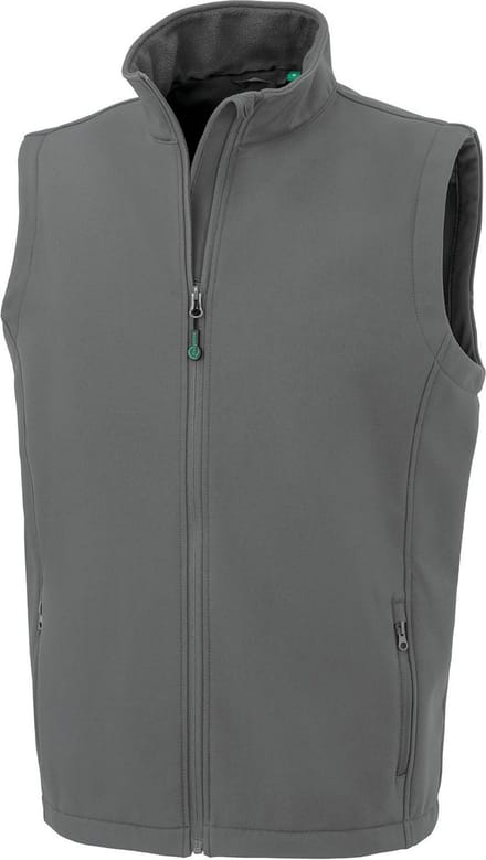 Result Men´s Recycled 2-Layer Printable Softshell Bodywarmer RT902 - Workguard Grey - 3XL