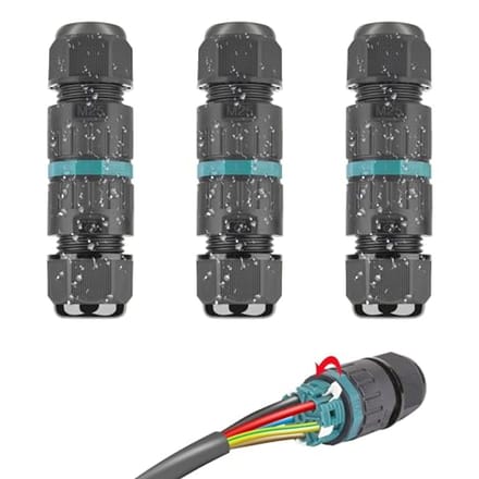 Waterdichte Kabelconnector 5-polig IP68 voor Ondergrondse Installaties - 3 Stuks