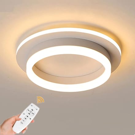 Moderne Acryl Plafond Verlichting - Met Afstandsbediening Dimbaar & APP - Wit - 35 cm - Plafoniere
