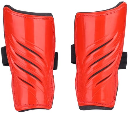 Dailygoods - Voetbalscheenbeschermers voor Kinderen, Zwart/Rood