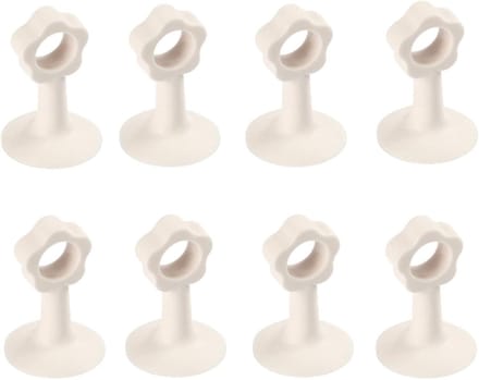 Deurhalte Set - Stille Deurkruk - Muren Beschermen - Anti-botsing Ontwerp - 8 Stuks - Wit