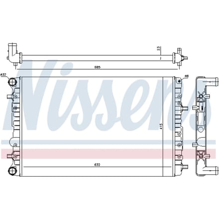 Radiator, motorkoeling NISSENS 65326
