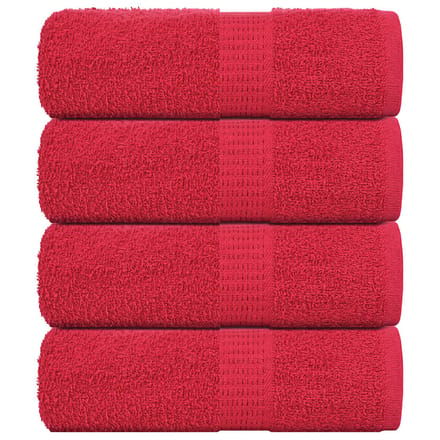 vidaXL - Gastendoekjes - FROGN - 4 - st - 30x50 - cm - 360 - g/m² - rood