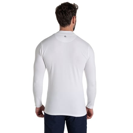 Craghoppers Heren Mock Neck Langsleeve Golfshirt (Wit)