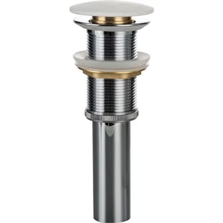 Aquavive Afvoerplug Aqz Clic-clac - Rvs - Met Overloop - Mat Wit - 66mm