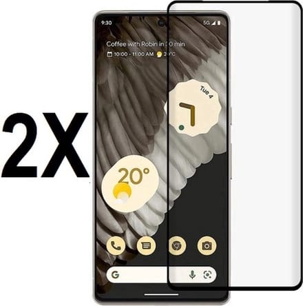 Screenz® - Screenprotector geschikt voor Google Pixel 8a - Tempered glass Screen protector geschikt voor Google Pixel 8a - Beschermglas - Glasplaatje - 2 stuks