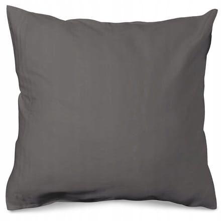 Kussensloop Satin 50x60cm Donkergrijs Katoen