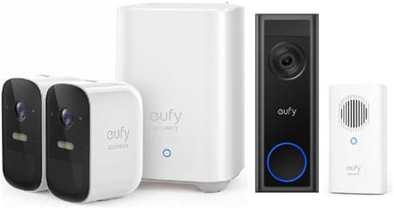 Eufy Cam 2C Draadloze Beveiligingsset + Eufy Video Doorbell C30 met Chime 2
