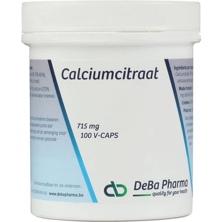 Deba Pharma Calcium-Citraat 715mg 100 Capsules
