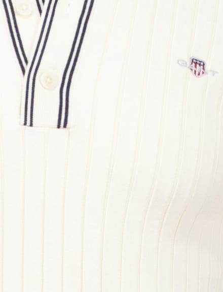 Gant poloshirt korte mouw creme