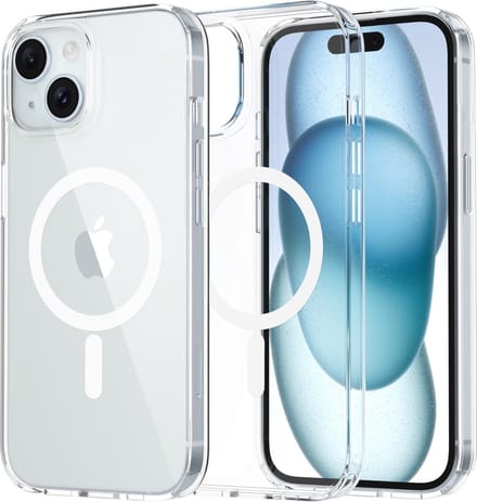 iTech Hoesje geschikt voor iPhone 15 Plus - geschikt voor MagSafe Transparant anti shock - crystal edition