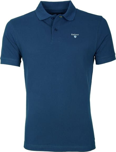 Barbour Poloshirt Deep Blue - Maat M - Heren