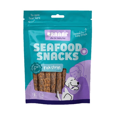 70g Fish Strips Zalm Braaaf Hondensnacks