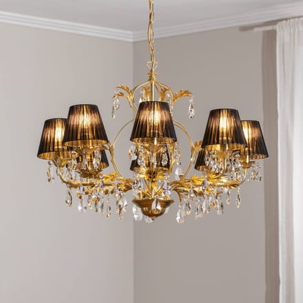 ONLI Kroonluchter Karen 8-lamps goud/zwart