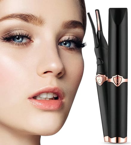Verwarmde wimperkruller, elektrische wimperkruller, zeer efficiënte USB-wimperkruller, 3 temperatuurstanden, snel krullen, langdurige fixatie.