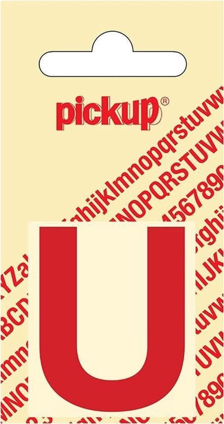Pickup plakletter Helvetica 40 mm - rood U