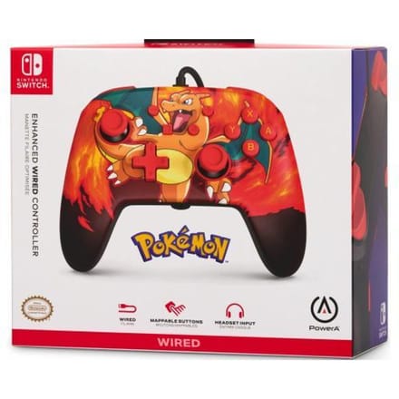 PowerA Enhanced Wired Controller for Nintendo Switch - Pokémon: Charizard Vortex - Wired Controller - Nintendo Switch
