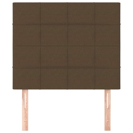 vidaXL - Hoofdbord - donkerbruin - 80x5x118/128 - cm - stof