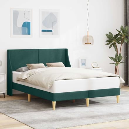vidaXL - Bedframe - Effen - met - hoofdeinde - verbindingplaat