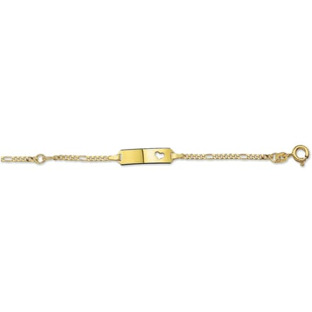 Graveerarmband Figaro Hart Plaat 5,0 Mm